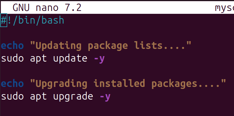 update and upgrade