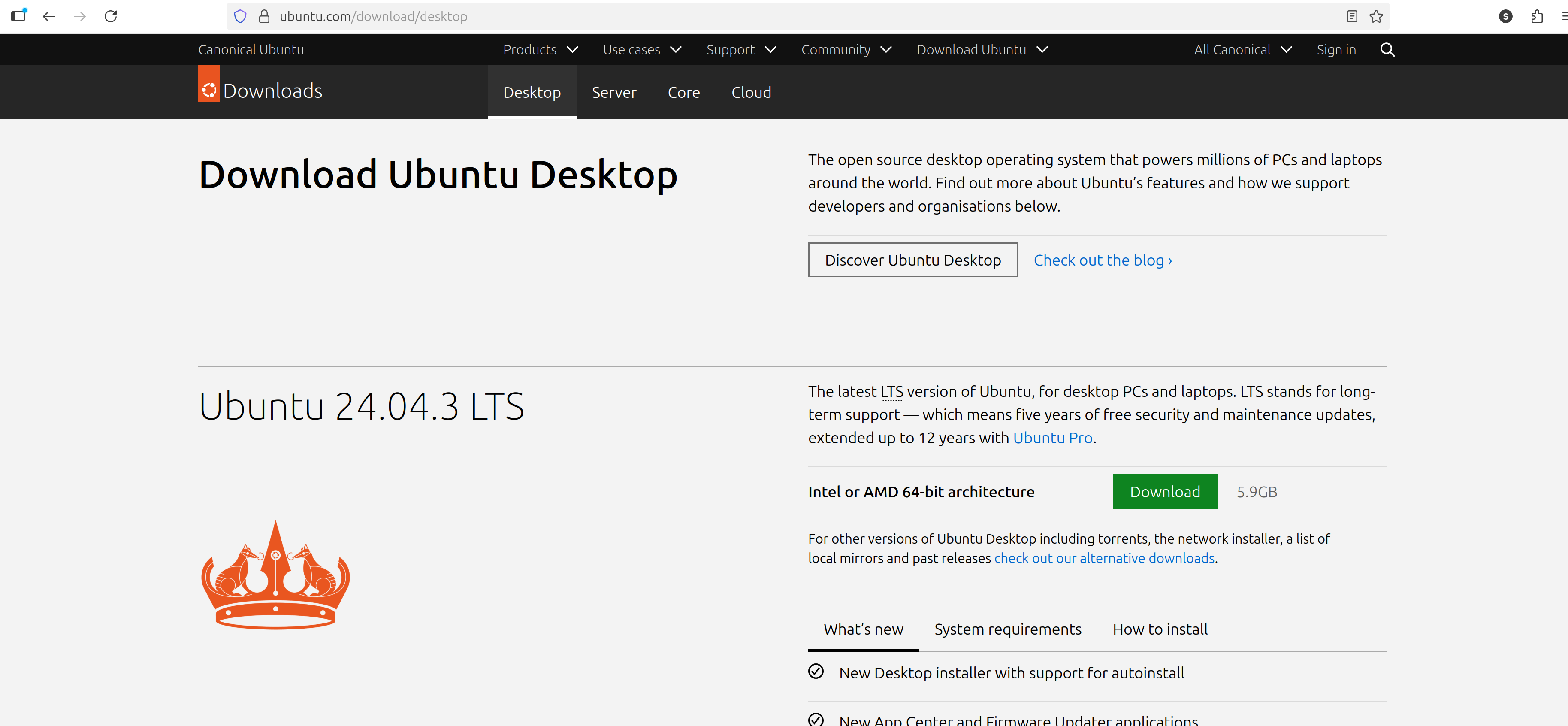 Download Ubuntu ISo 24.04