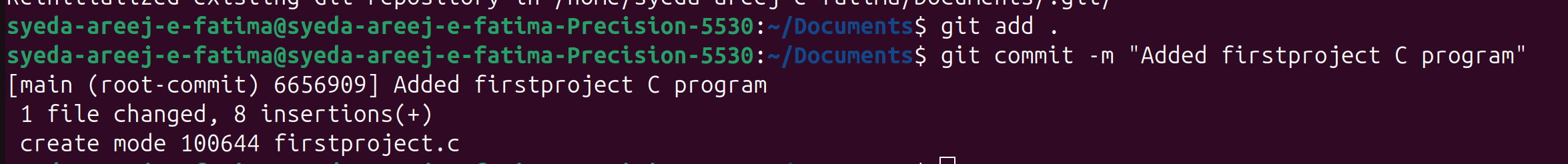 commit msg